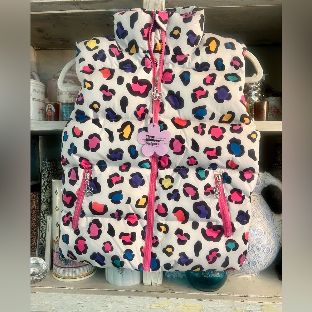 Leopard Print Bubble Vest !!!! brand new w/tags !!!